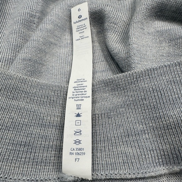 Lululemon Blissful Zen Merino Wool Thumbhole Sweater Cardigan Jacket, Size 8 - Picture 6 of 13